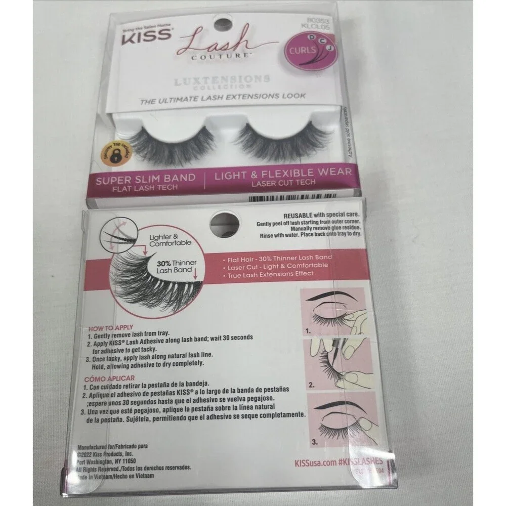 2 KISS Lash Couture Luxtensions Collection Curls Velvet Lashes 80353 KLCL05 NEW